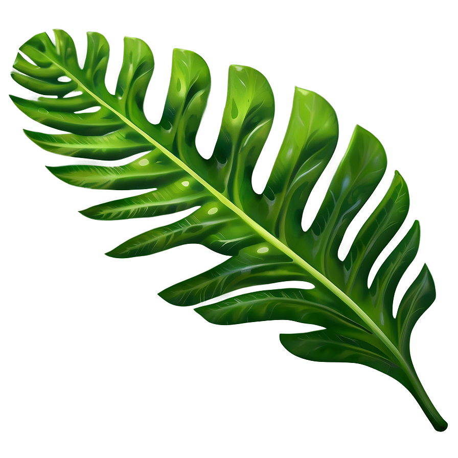 Green Tropical Leaf Illustration Png Wpg60 PNG image