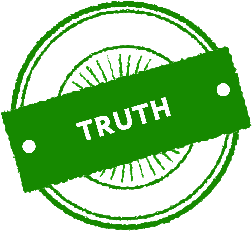 Green Truth Stamp PNG image