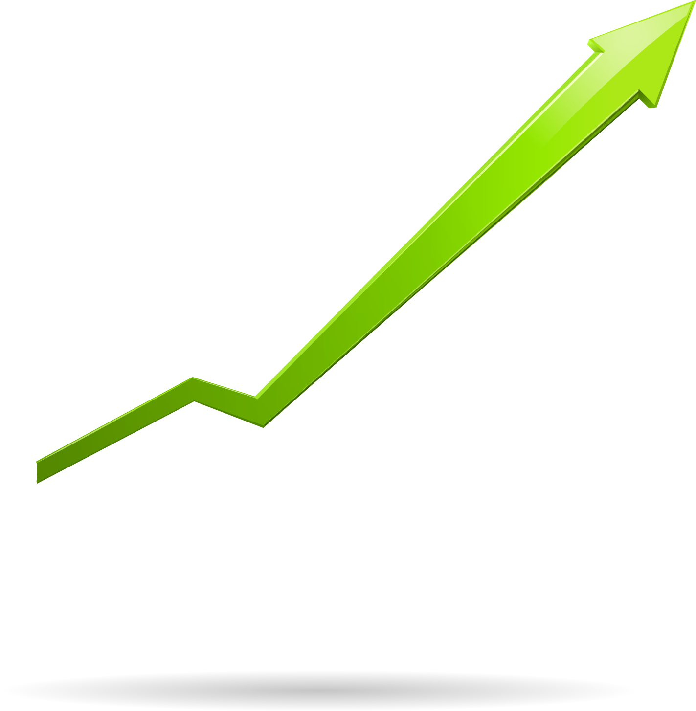 Green Upward Trend Arrow PNG image