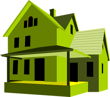 Green Vector House Illustration PNG image