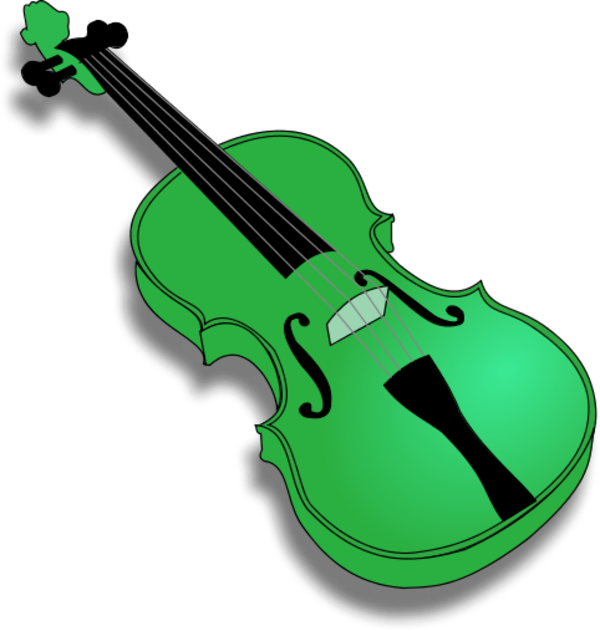 Green Violin Illustration.png PNG image
