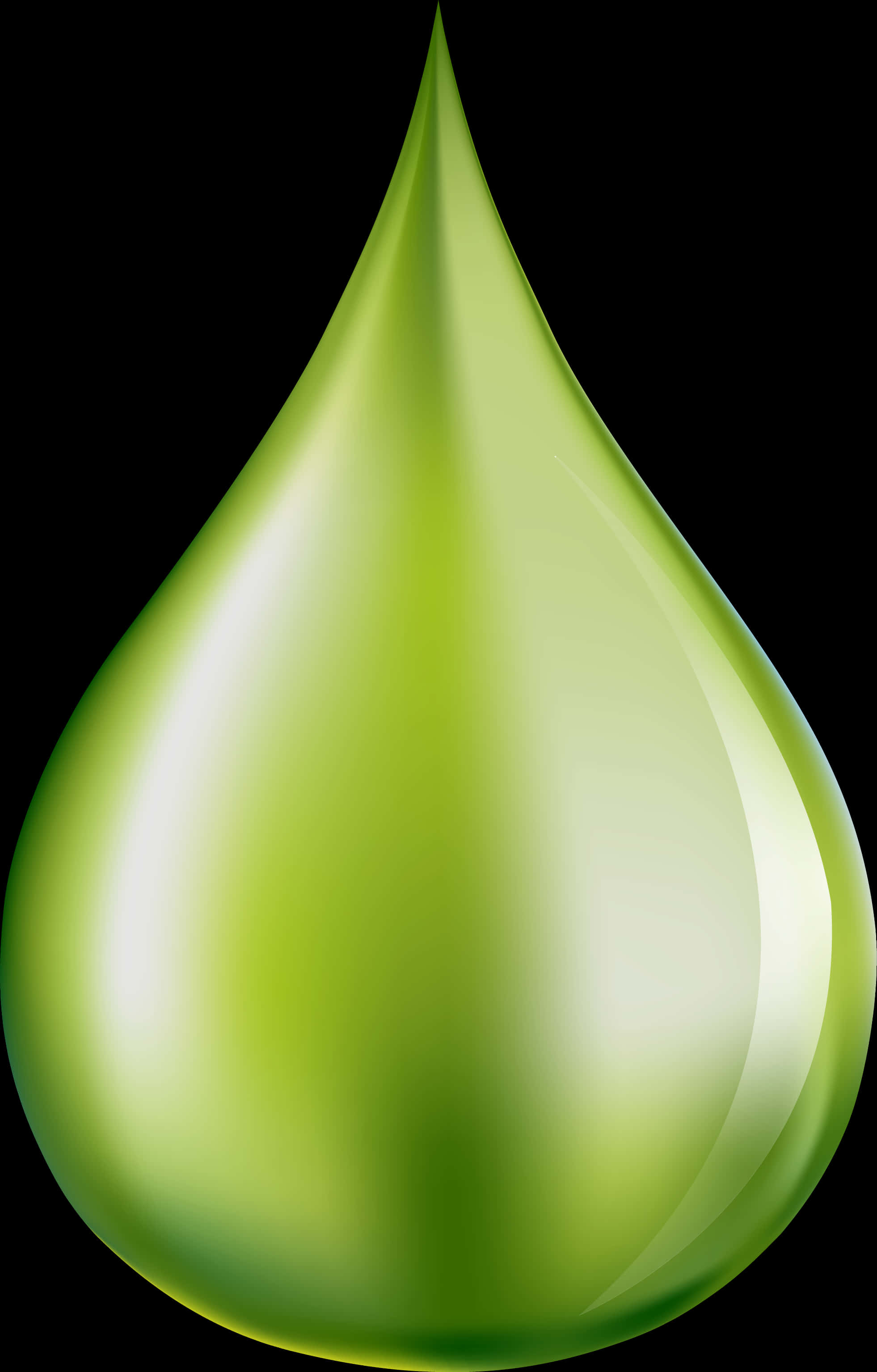 Green Water Drop Graphic PNG image