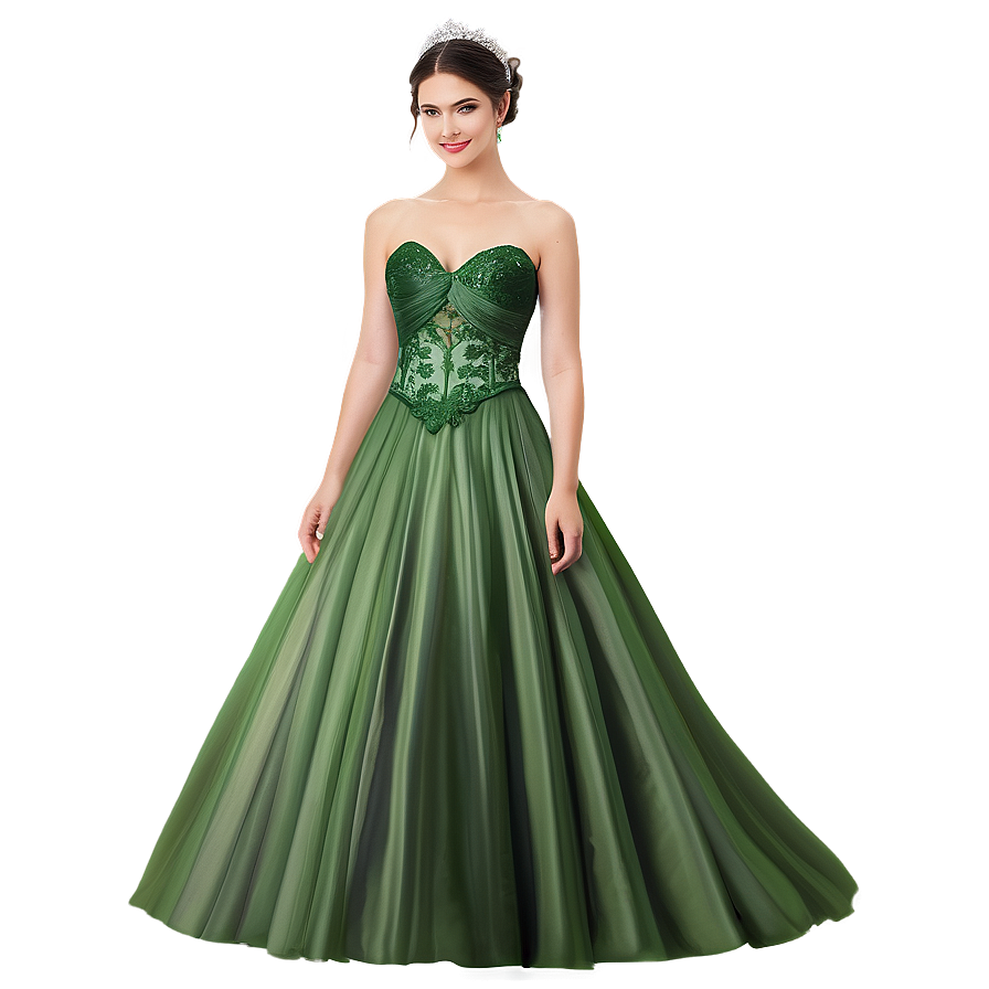 Green Wedding Gowns Png 63 PNG image