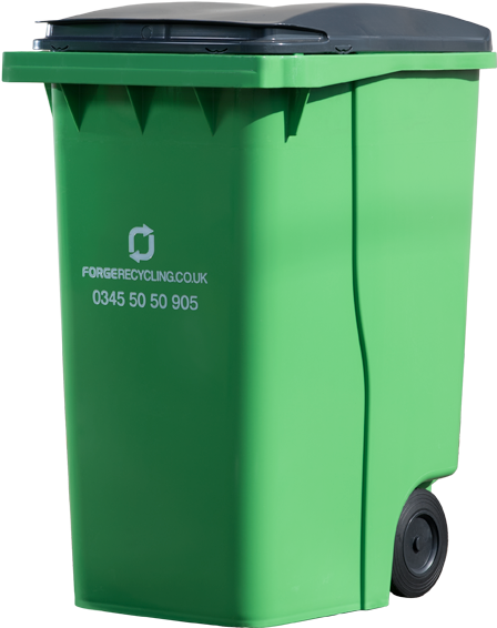 Green Wheelie Bin PNG image