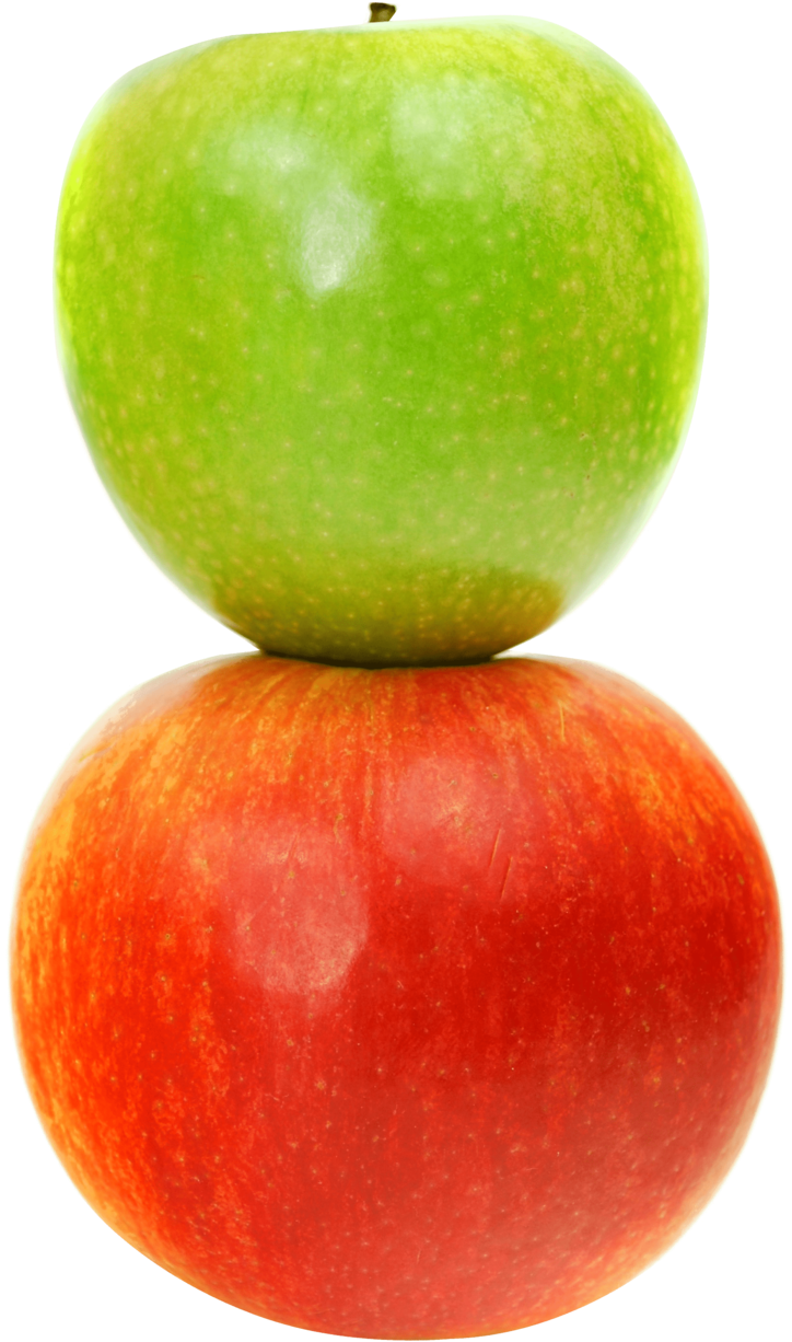 Greenand Red Apples Stacked PNG image