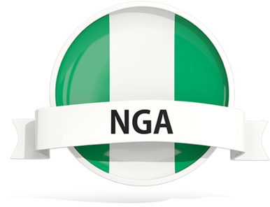 Greenand White N G A Button Banner PNG image