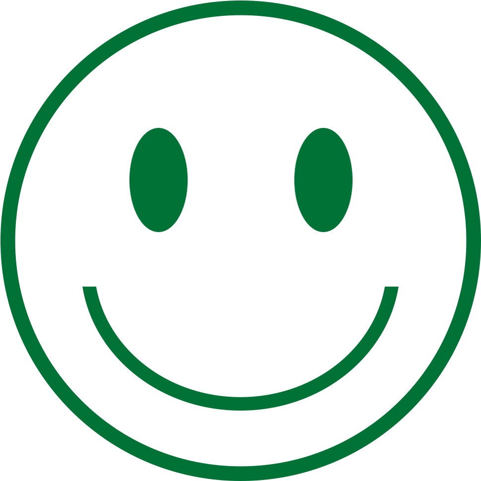 Greenand White Smiley Representation PNG image