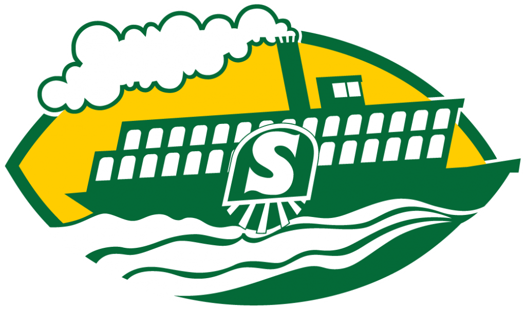 Greenand Yellow Ferry Football Logo PNG image