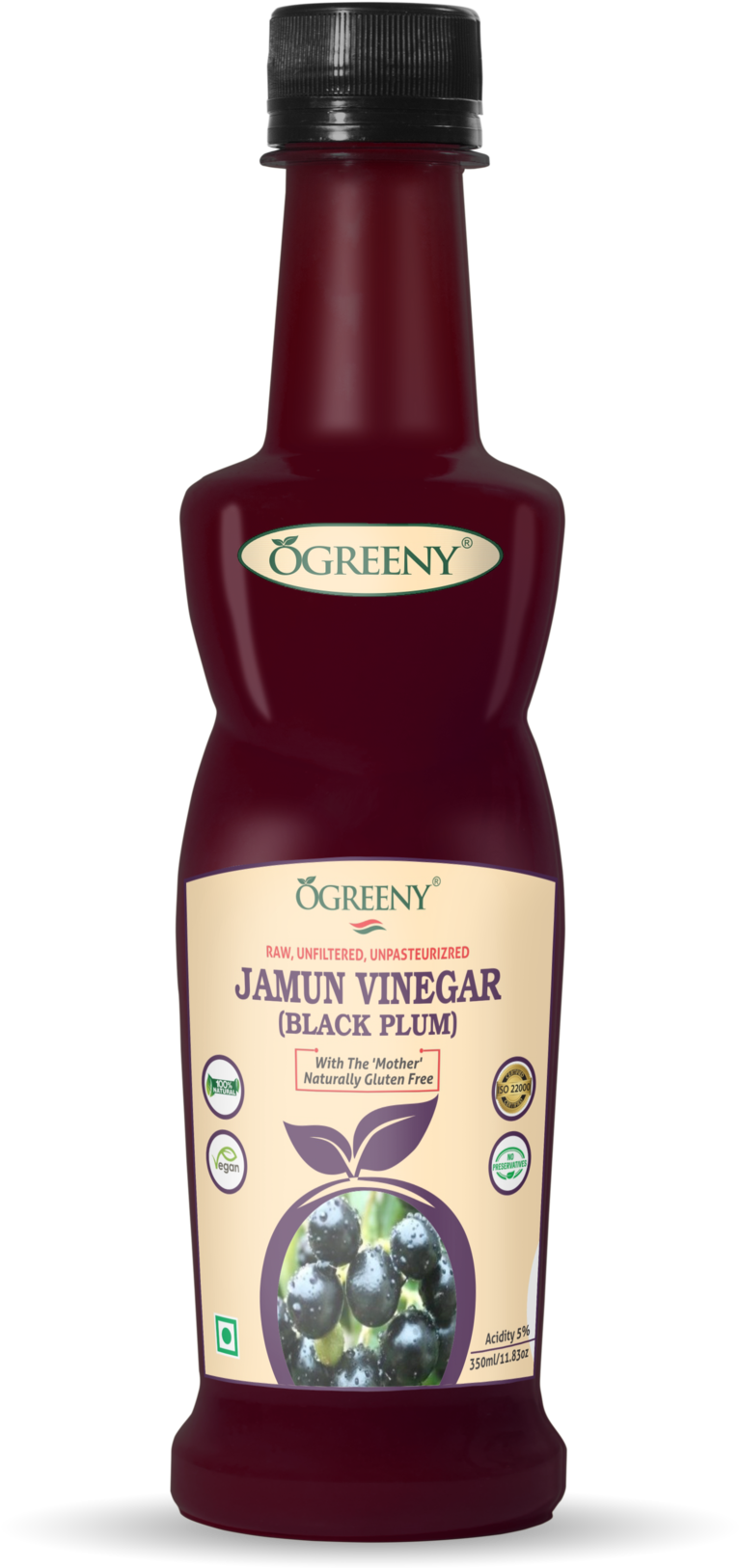 Greeny Jamun Vinegar Bottle PNG image