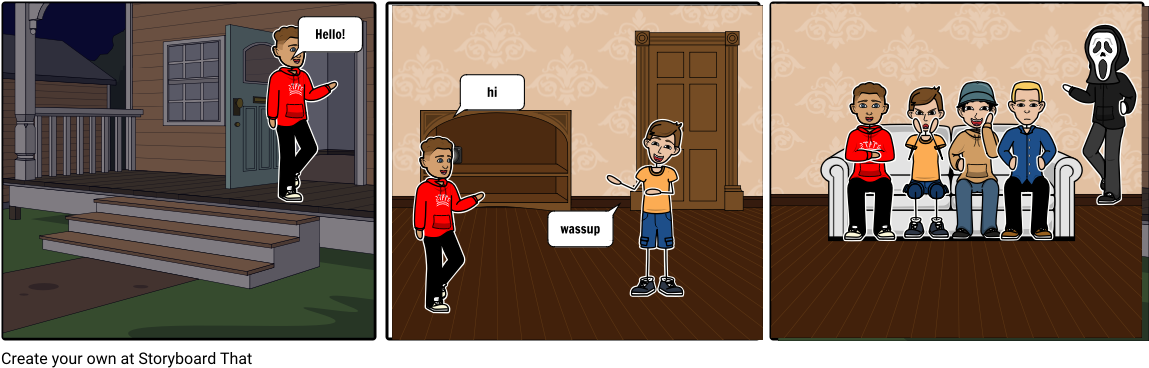 Greeting Sequence Comic Strip PNG image