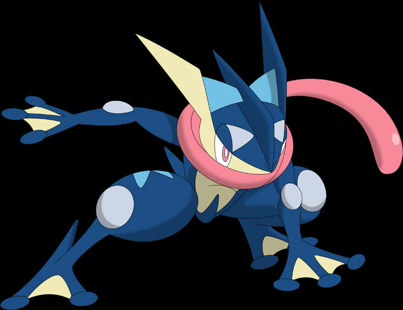 Greninja Pokemon Action Pose PNG image