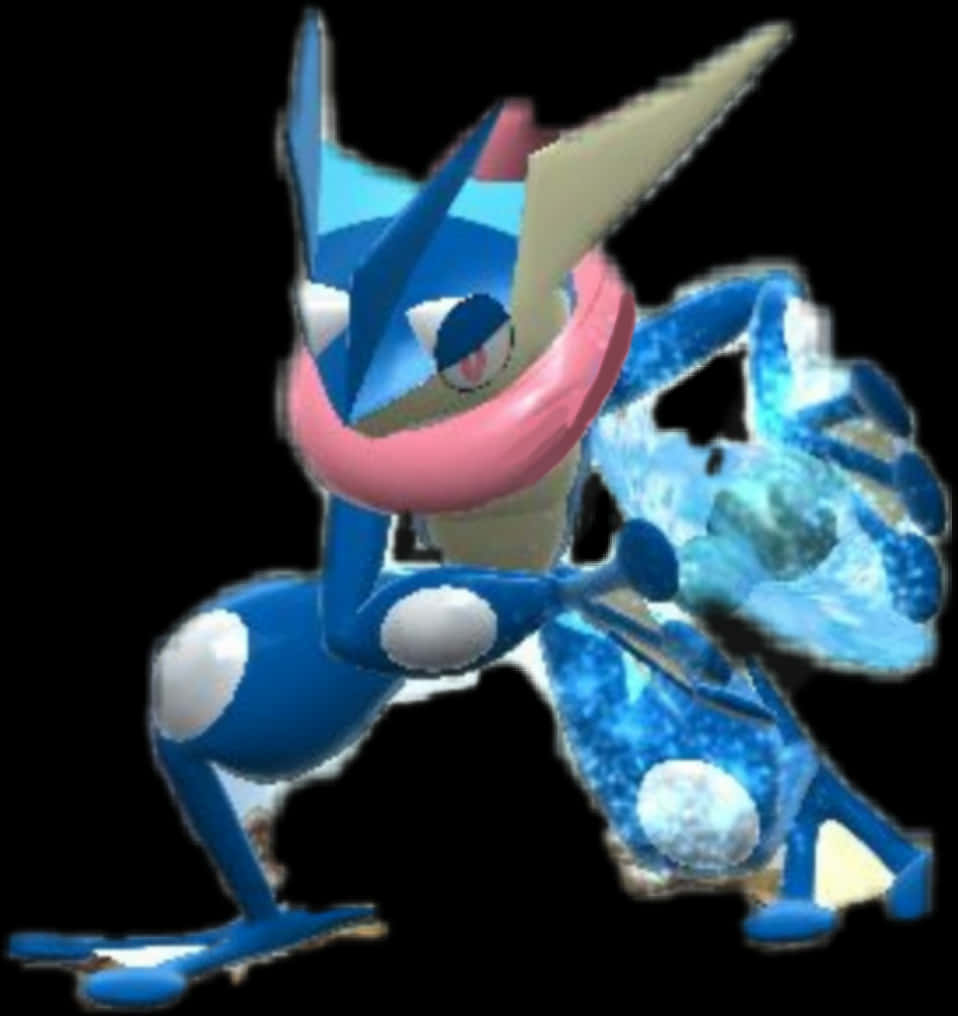 Greninja Pokemon Action Pose PNG image