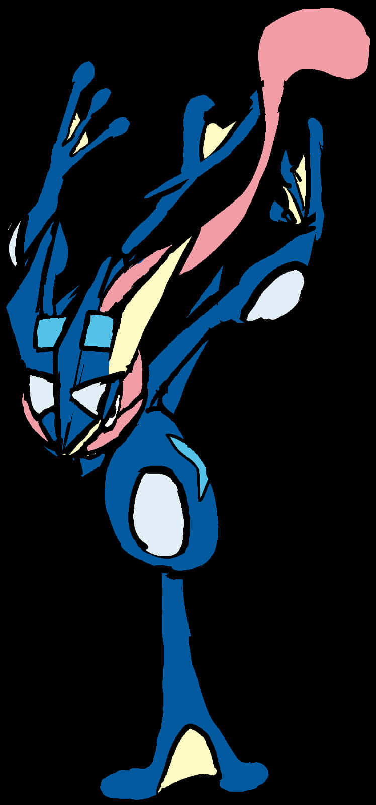 Greninja Pokemon Character Art PNG image