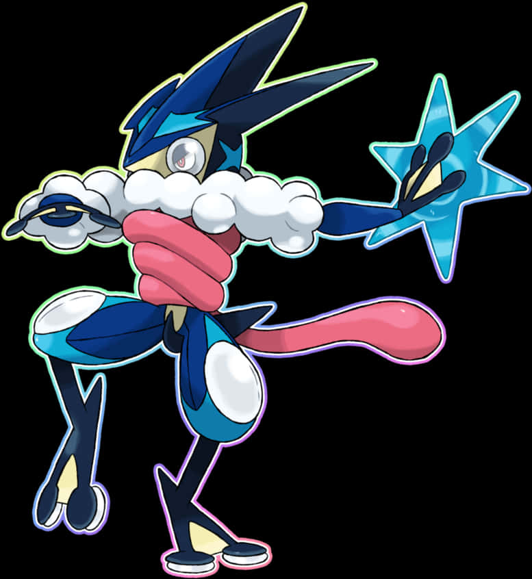 Greninja Pokemon Character Art PNG image