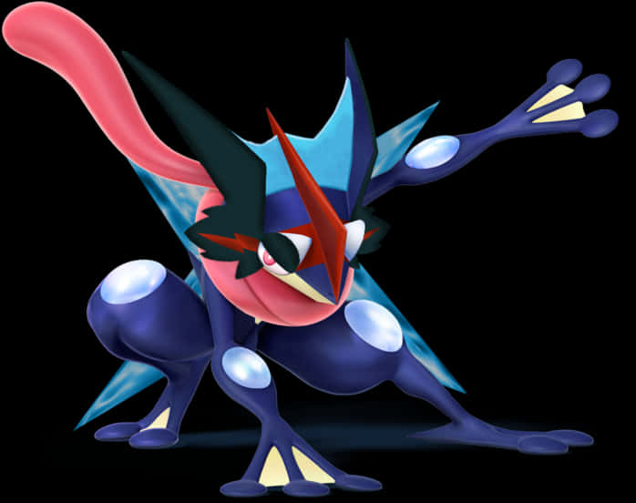 Greninja Pokemon Character Artwork PNG image