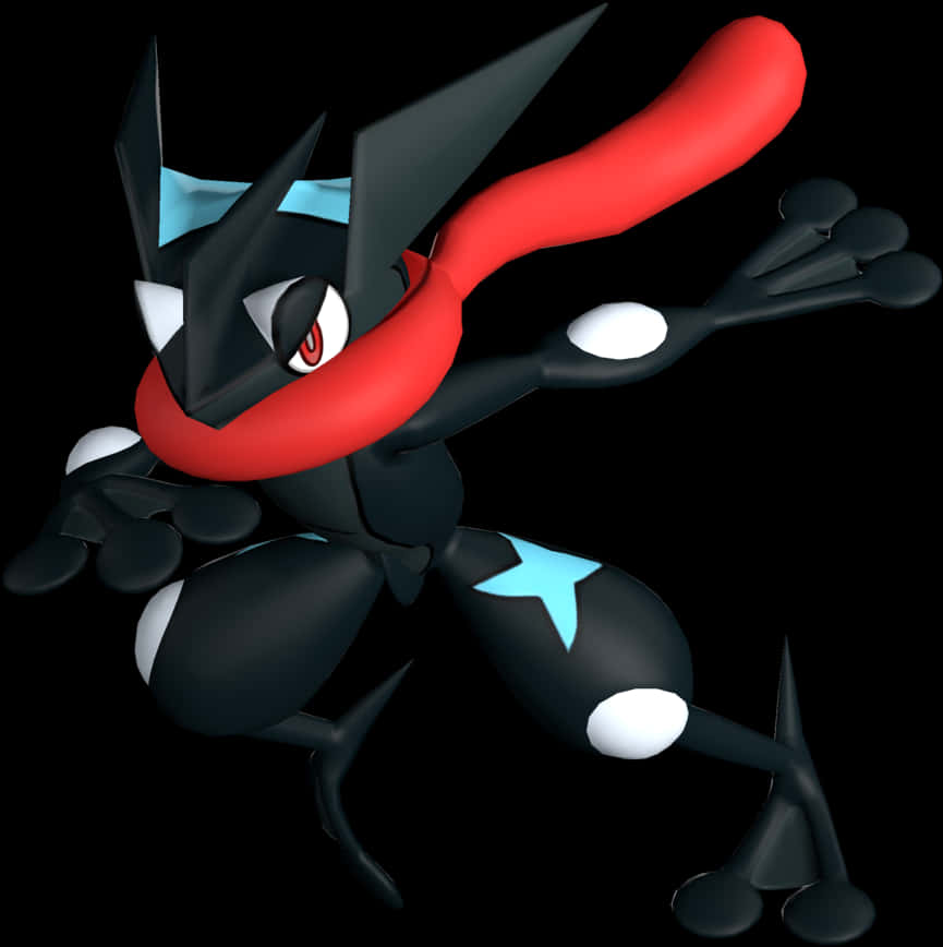 Greninja Pokemon Character Pose PNG image