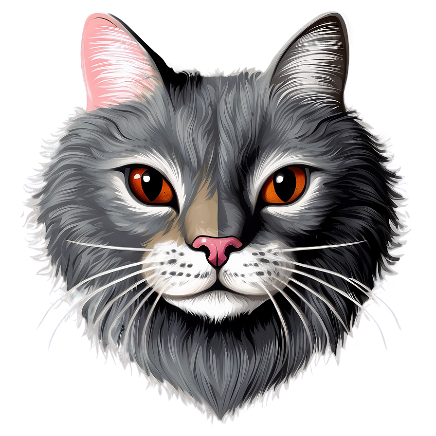 Grey Cat Clipart Png 06122024 PNG image