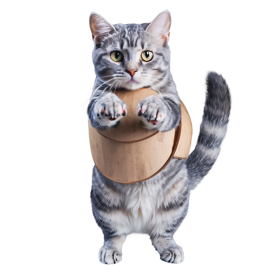 Grey Cat Doing Tricks Png 21 PNG image