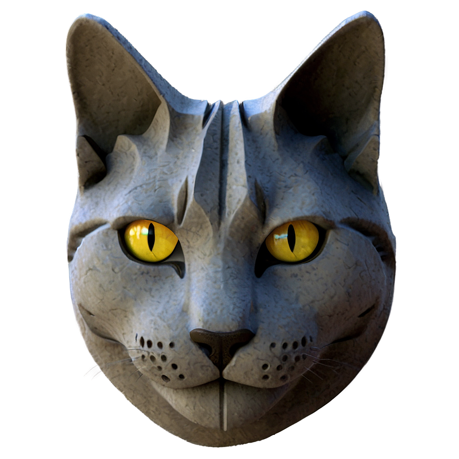 Grey Cat Face Png Yha96 PNG image