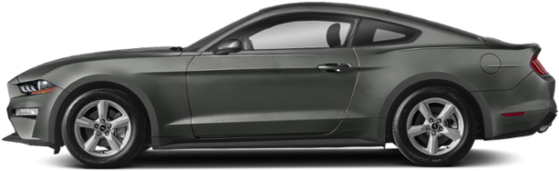 Grey Ford Mustang Side View PNG image