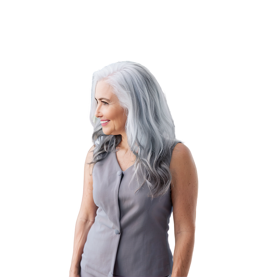 Grey Hair Confidence Png 06282024 PNG image