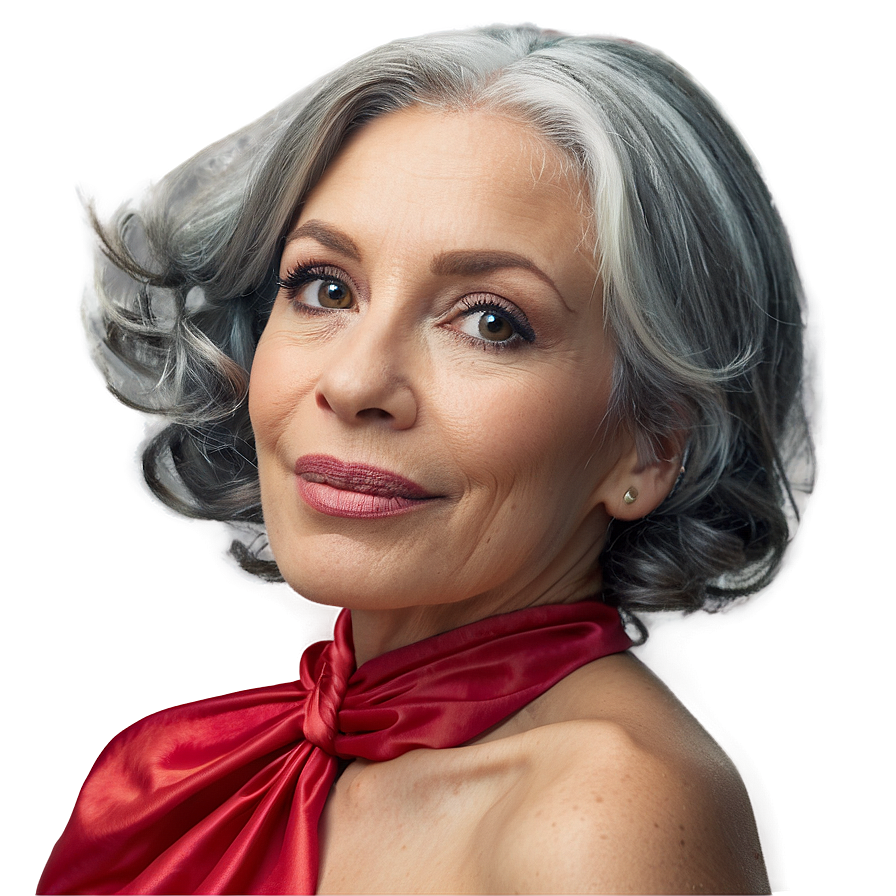 Grey Hair Elegance Png Abk31 PNG image