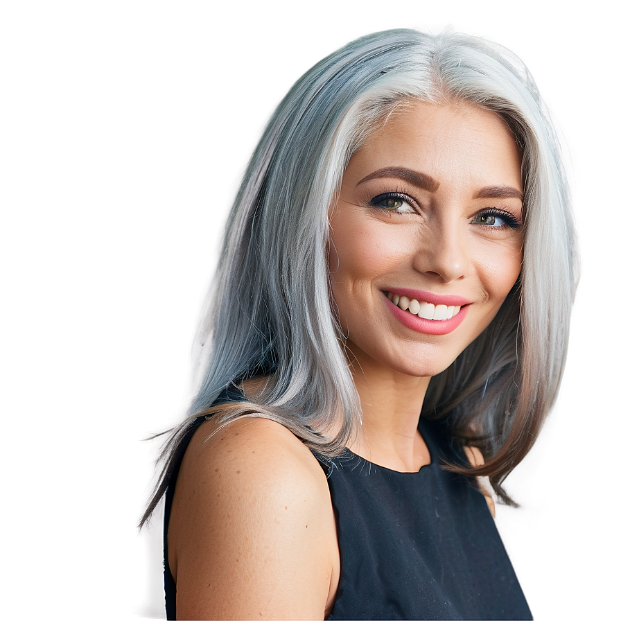 Grey Hair Makeover Png 10 PNG image