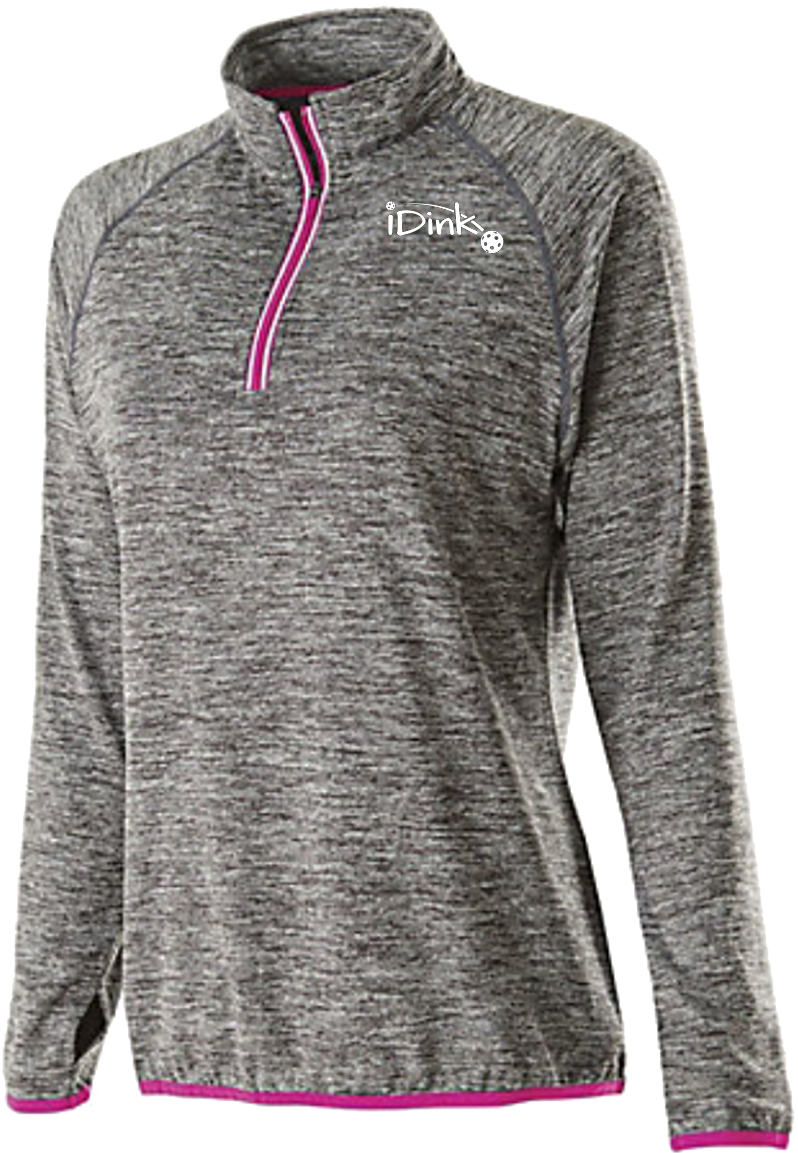 Grey Pink Womens Athletic Pullover PNG image