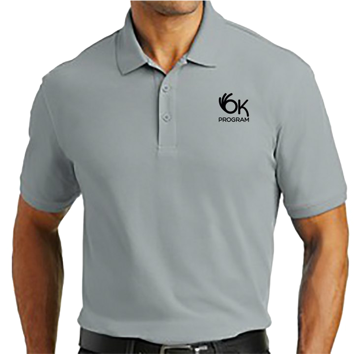 Grey Polo Shirt Branded PNG image