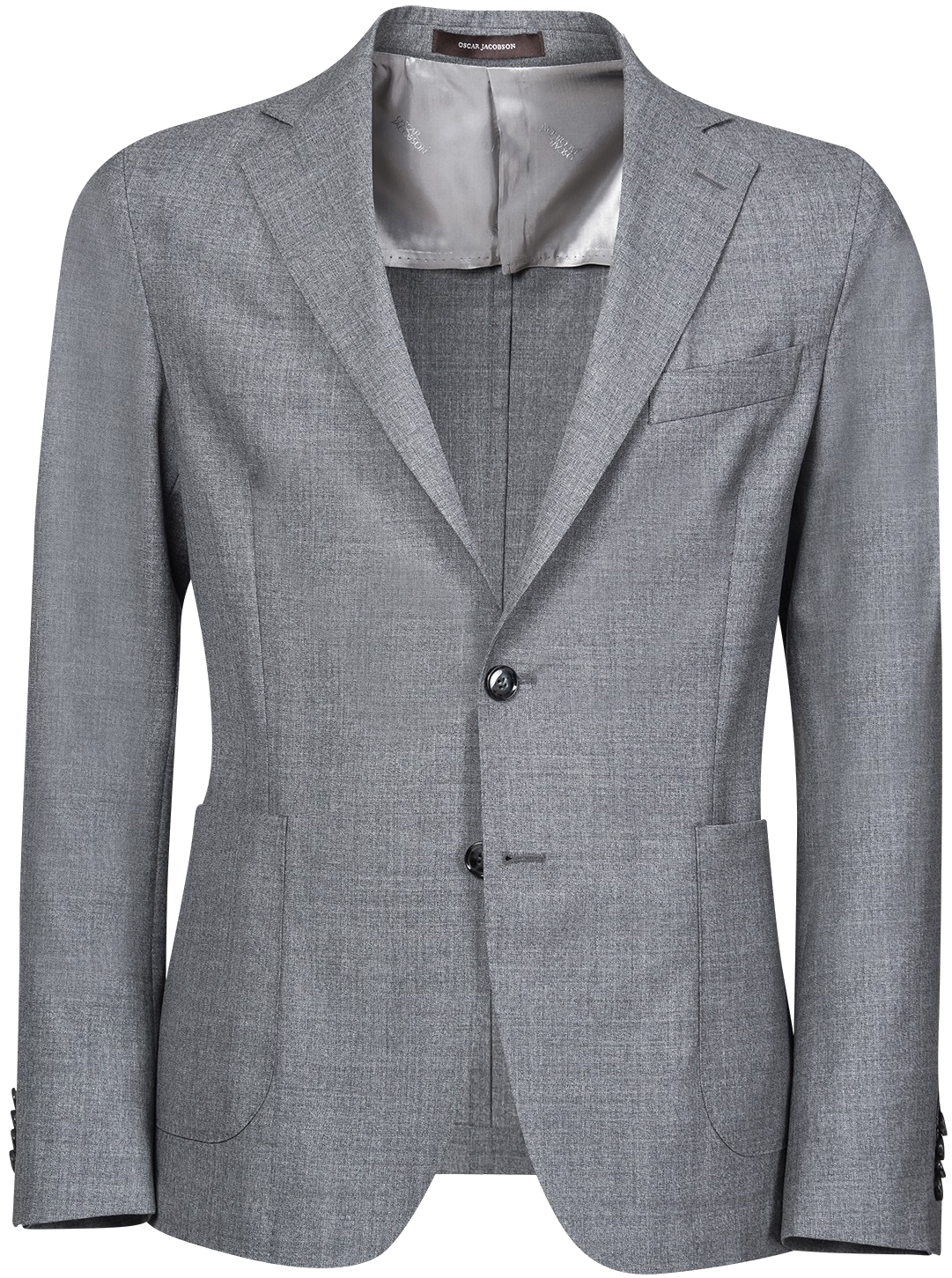 Grey Single Breasted Suit Jacket PNG image