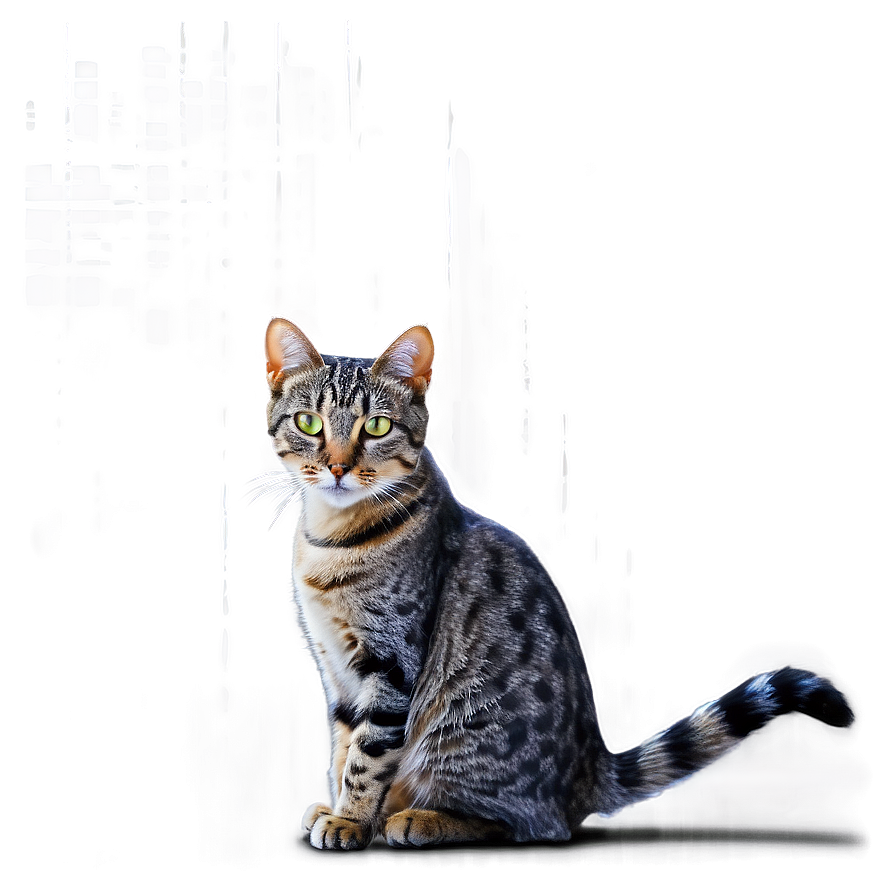 Grey Striped Cat Png Qjt55 PNG image