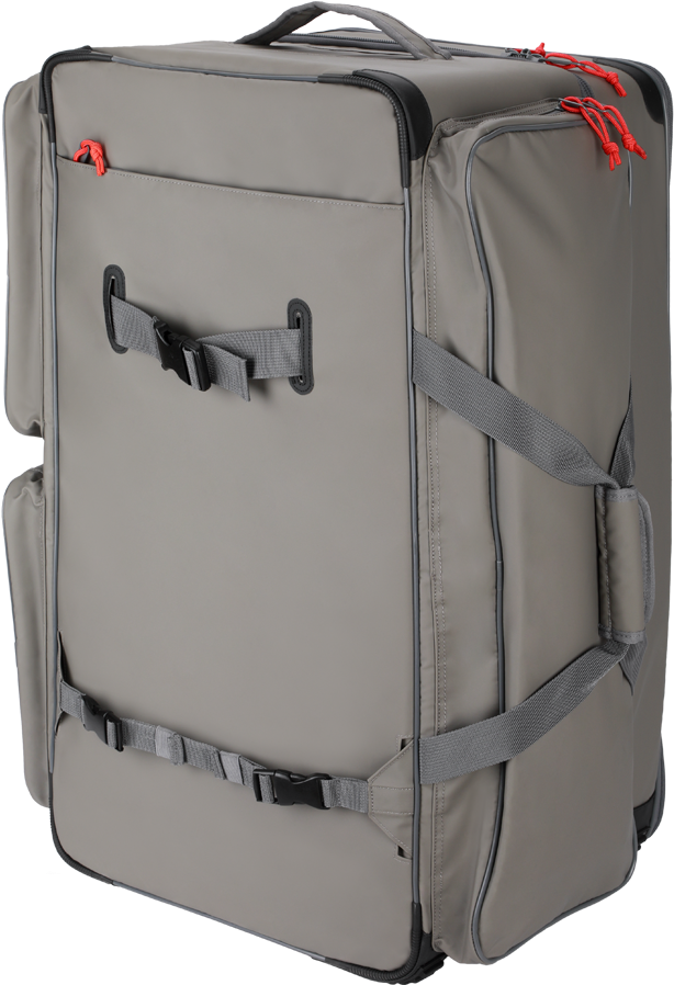 Grey Travel Backpackwith Straps PNG image