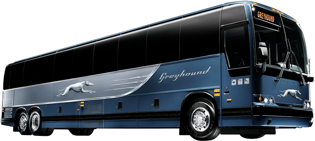 Greyhound Bus Side View PNG image