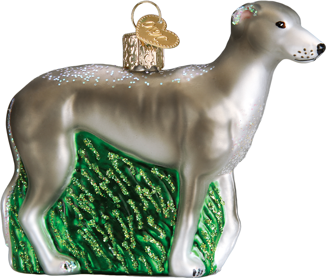 Greyhound Christmas Ornament PNG image