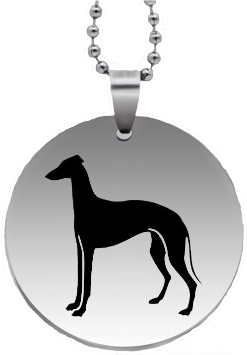 Greyhound Silhouette Pendant PNG image