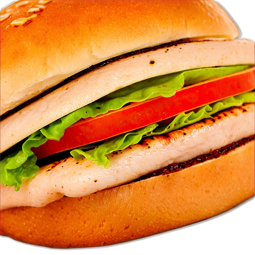 Grilled Chicken Burger Png Mhl PNG image