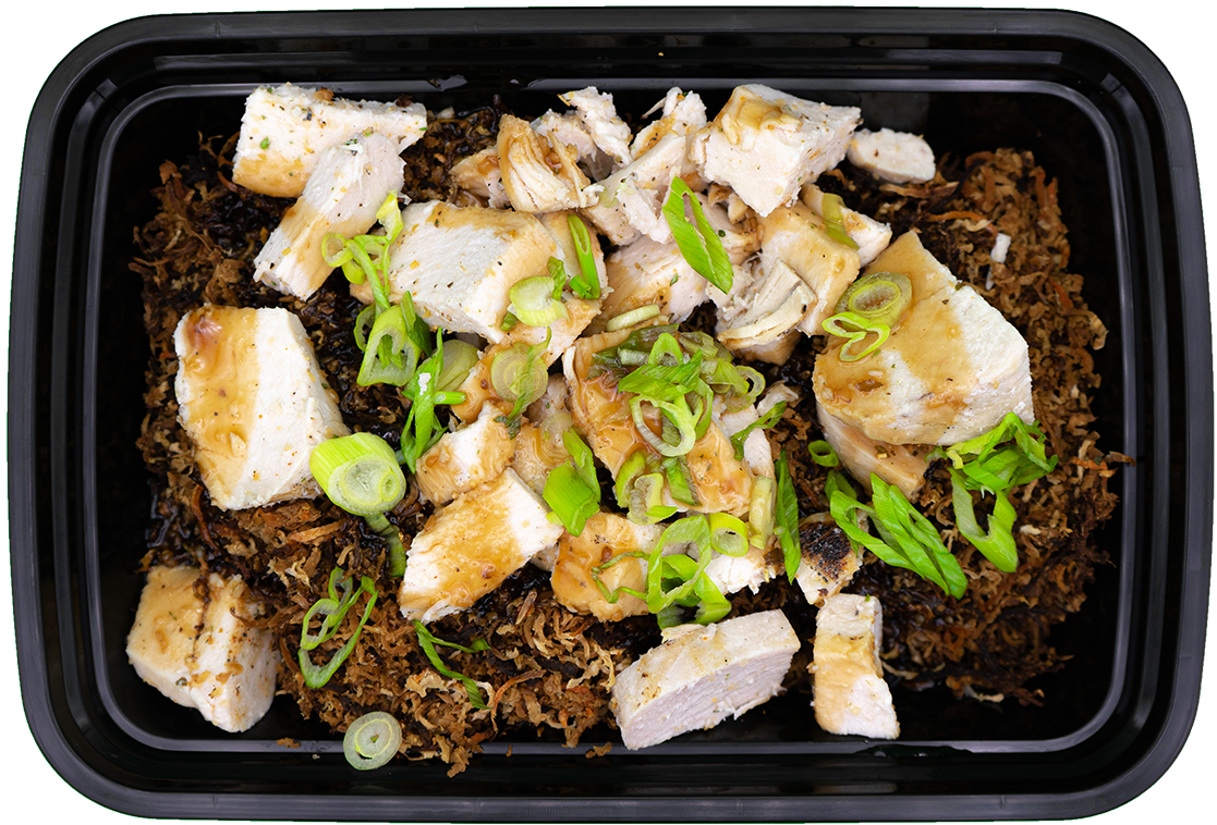 Grilled Chicken Cauliflower Rice Meal Prep PNG image