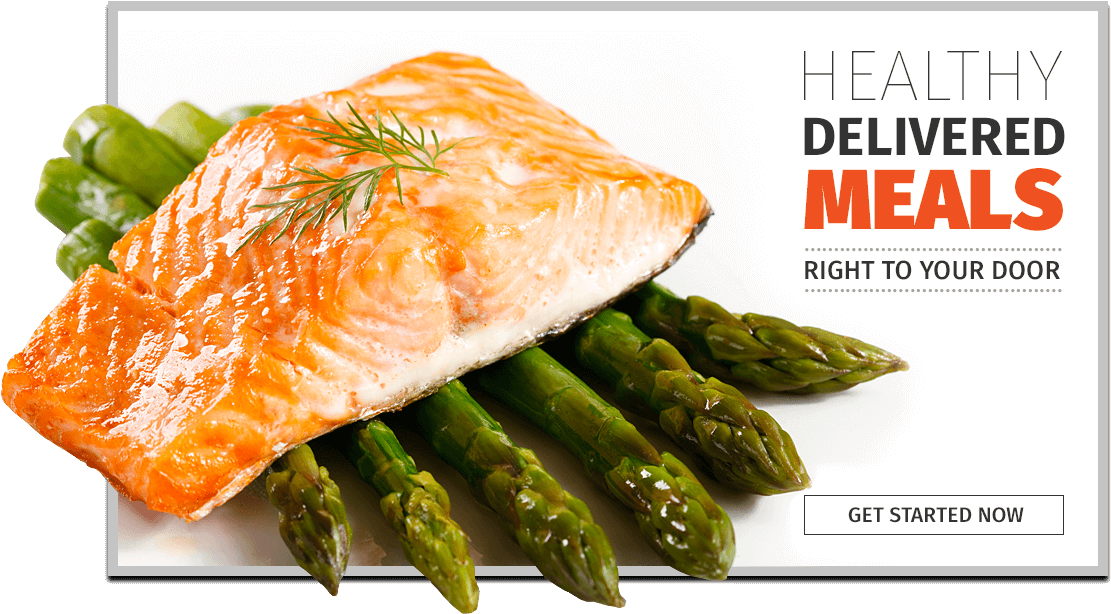 Grilled Salmon Asparagus Meal Delivery Service PNG image