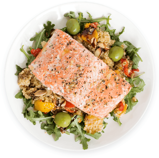 Grilled Salmon Salad Healthy Meal PNG image