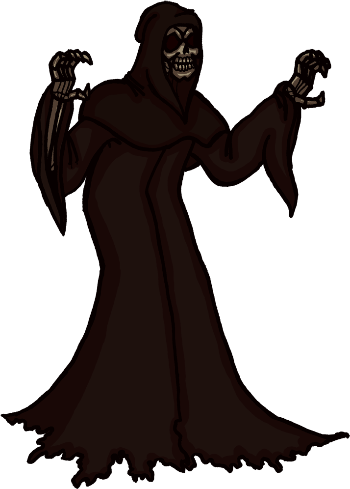 Grim Reaper Cartoon Illustration PNG image