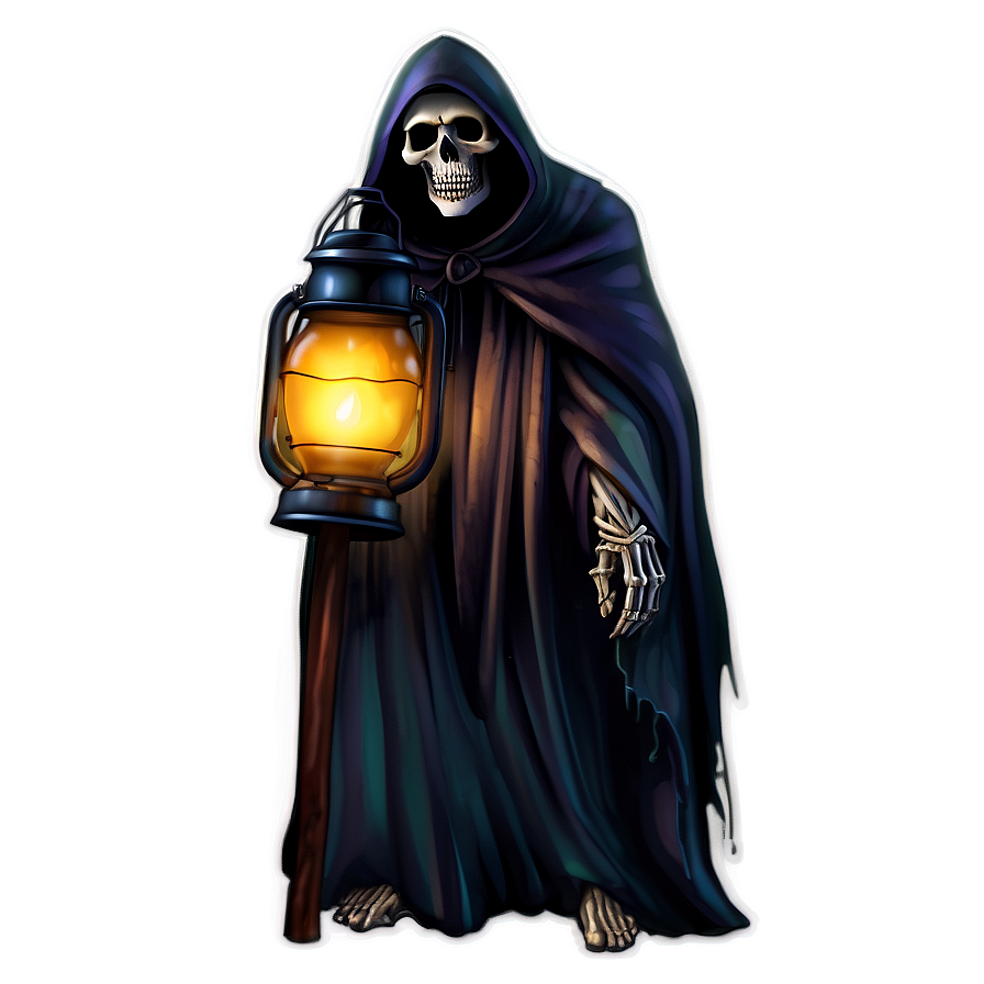 Grim Reaper With Lantern Png 05062024 PNG image