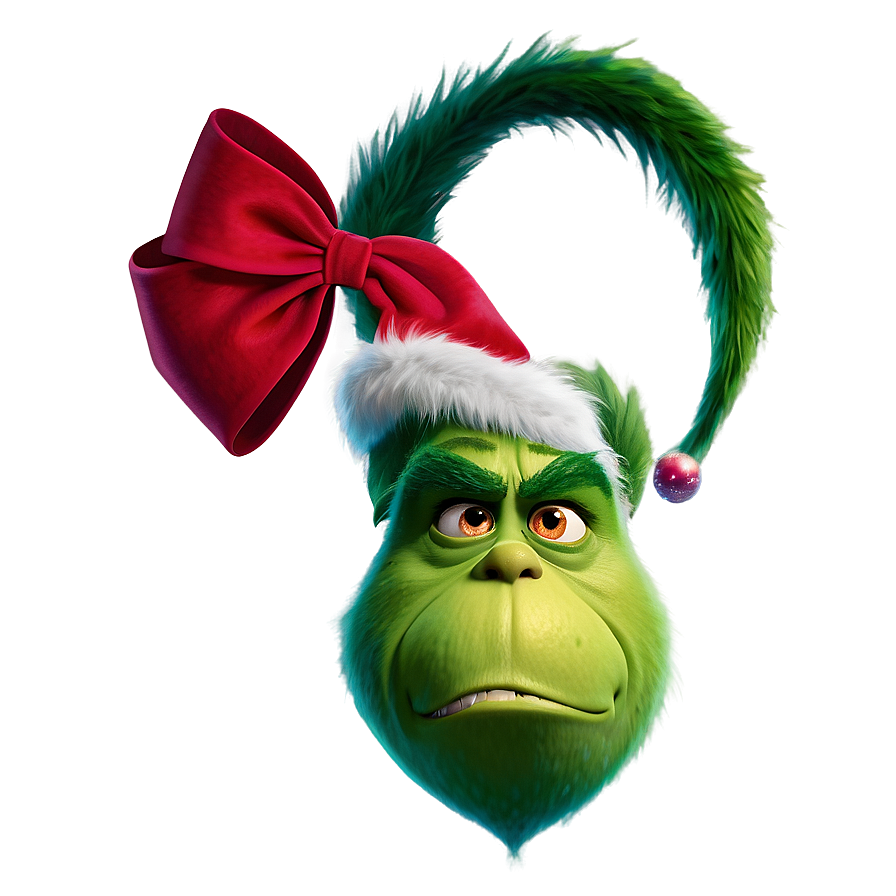 Grinch Christmas Bow Png 06132024 PNG image