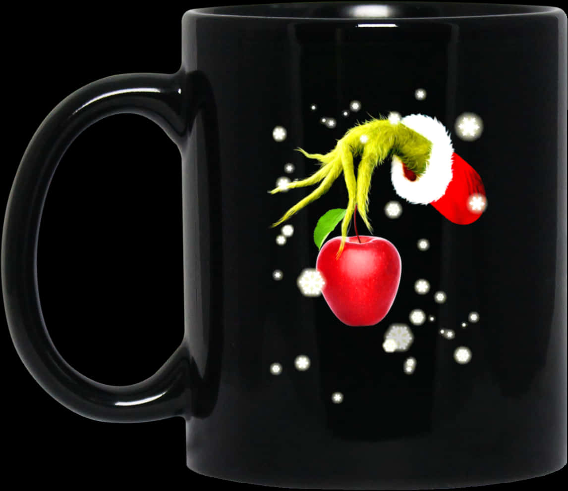 Grinch Christmas Ornament Mug PNG image