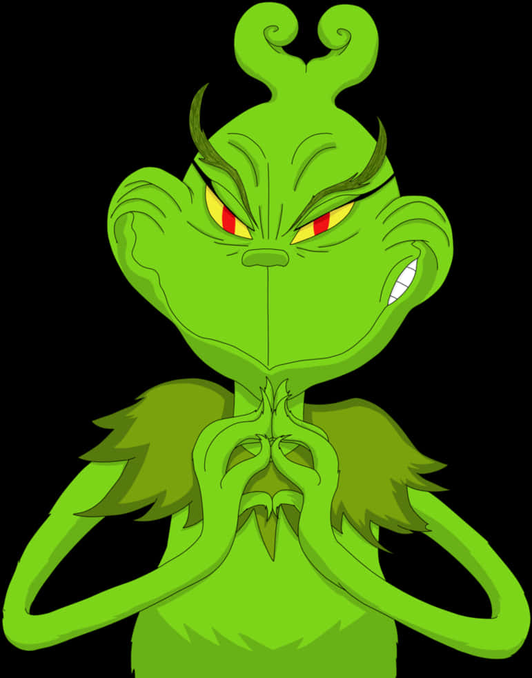 Grinch Scheming Expression PNG image