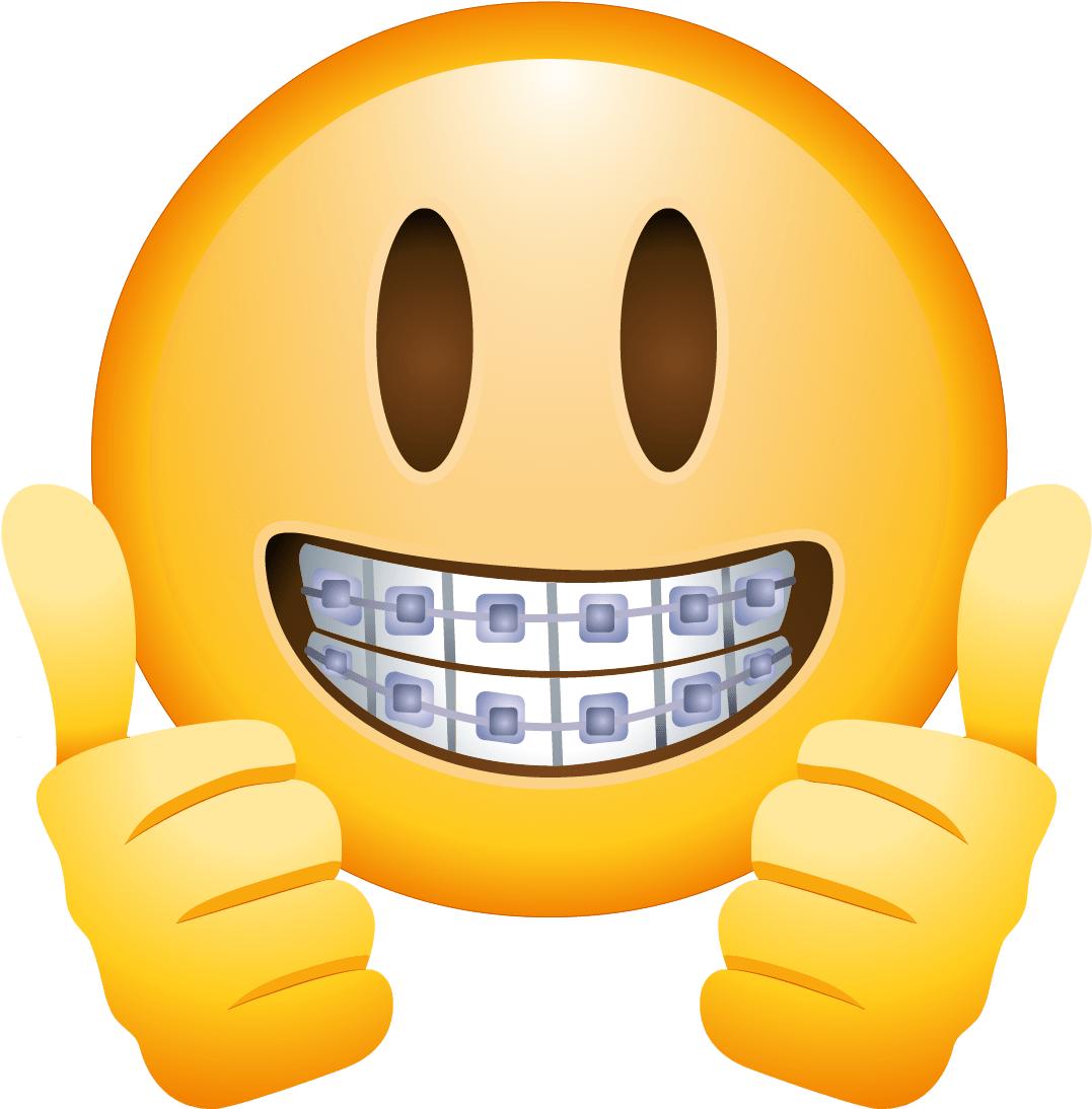 Grinning_ Face_with_ Braces_ Emoji PNG image