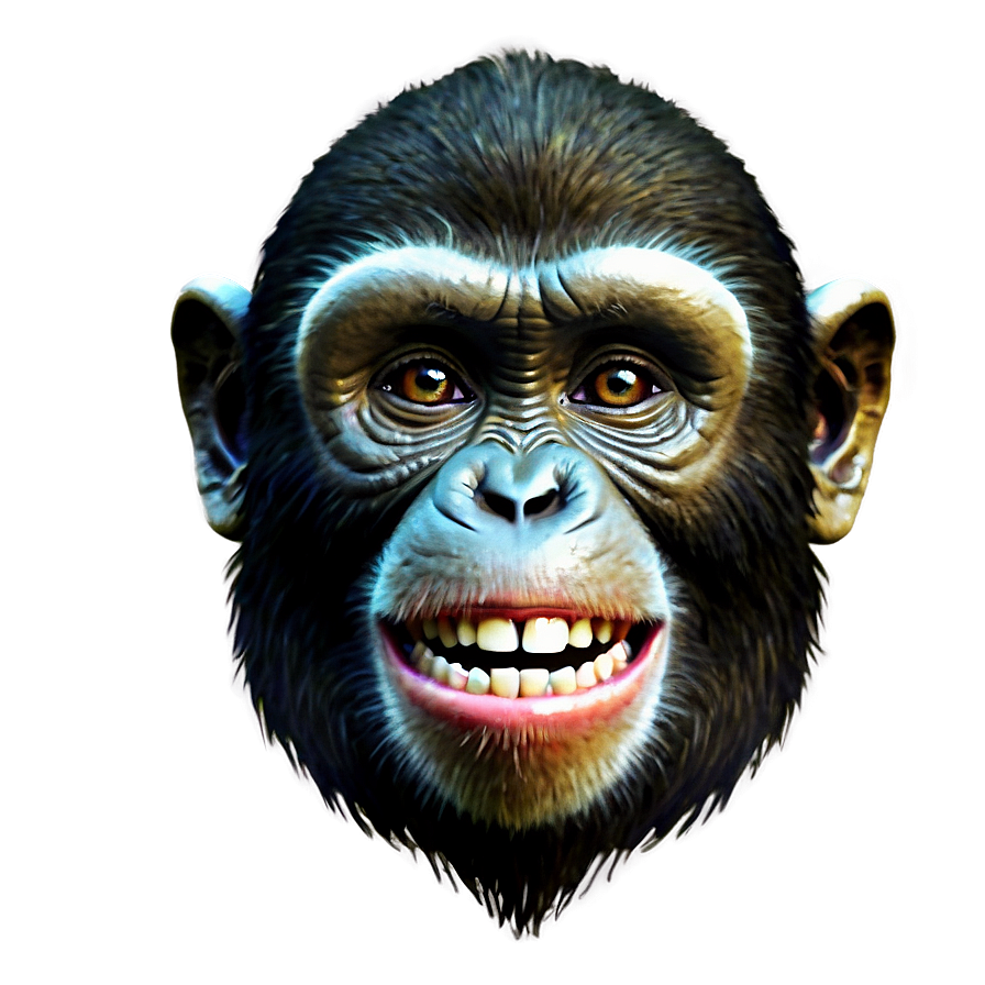 Grinning Monkey Face Png 32 PNG image