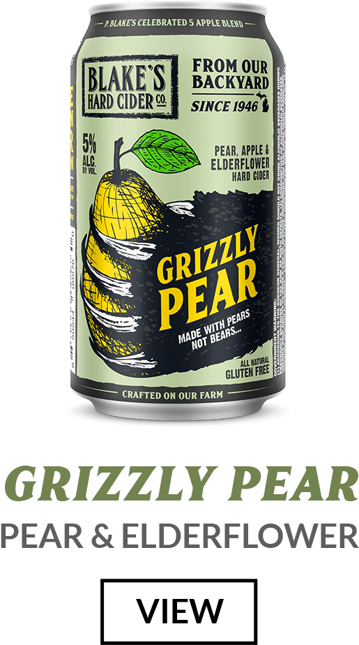Grizzly Pear Cider Can Design PNG image