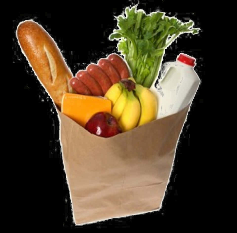 Grocery Bag Fresh Produce PNG image