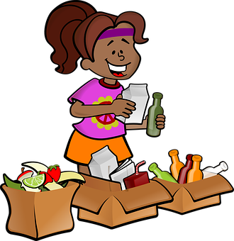 Grocery Shopping Cartoon Woman PNG image