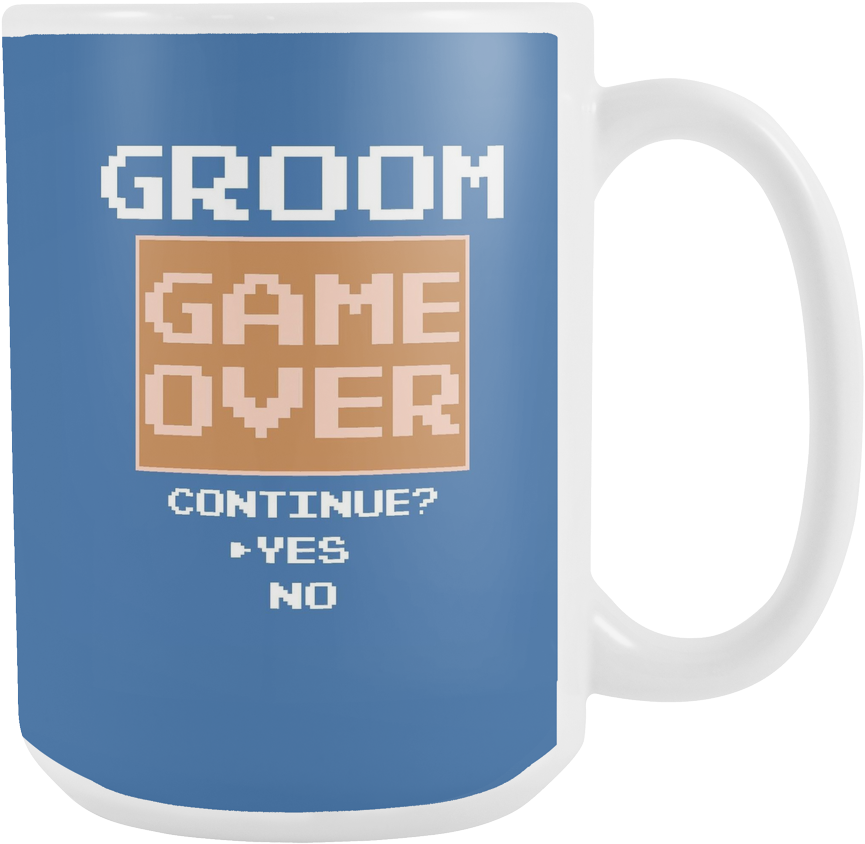 Groom Game Over Wedding Coffee Mug PNG image
